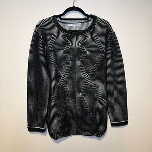 & OTHER STORIES Black & White Wool Crewneck Sweater M